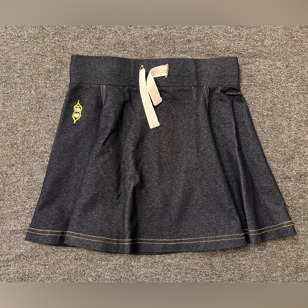 Peekaboo Beans denim print skirt